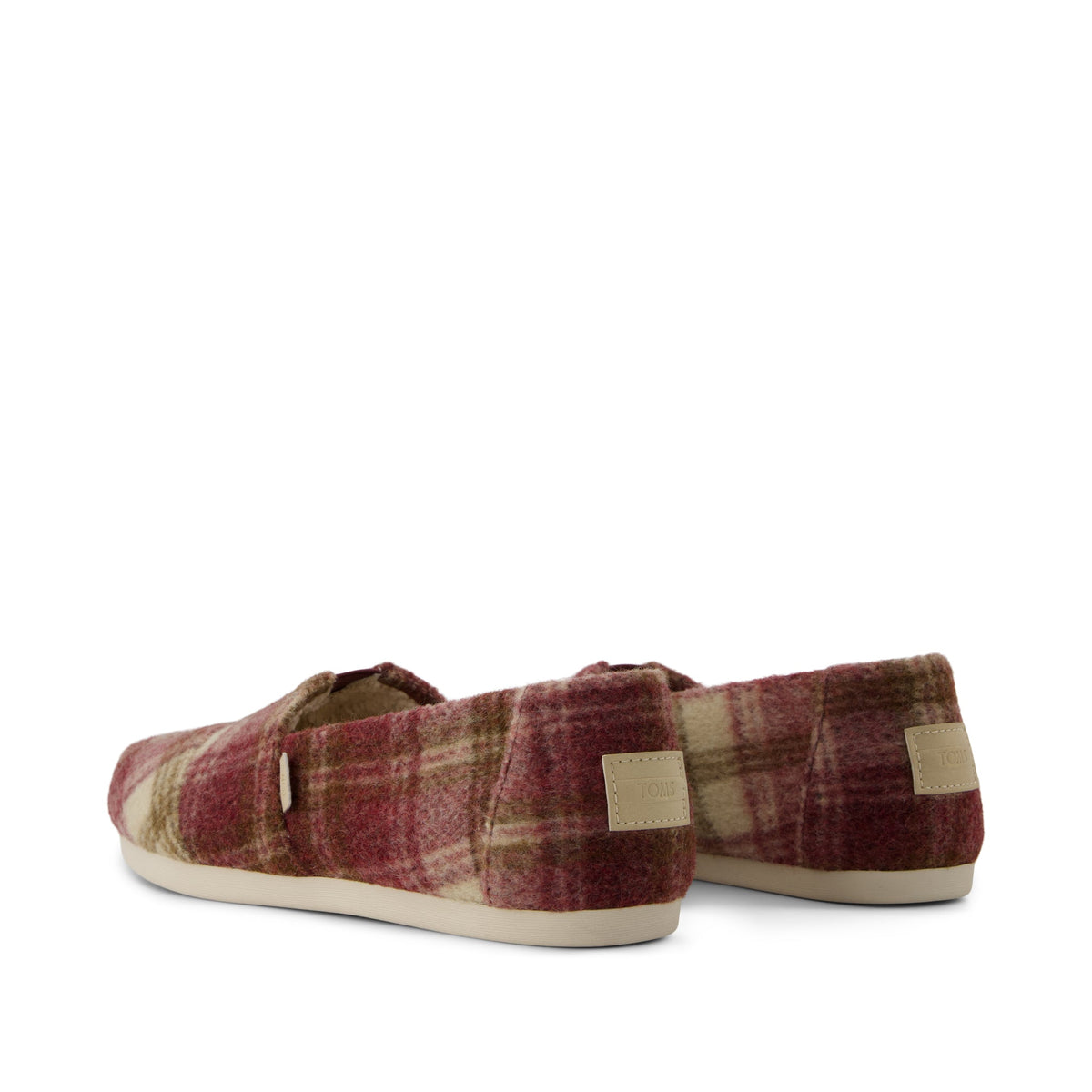Alpargata Classic - Burgundy Cozy Plaid Back View