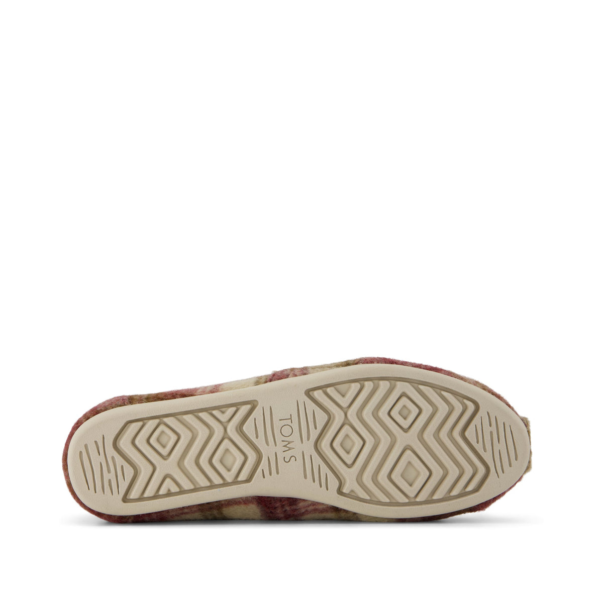 Alpargata Classic - Burgundy Cozy Plaid Bottom Sole View