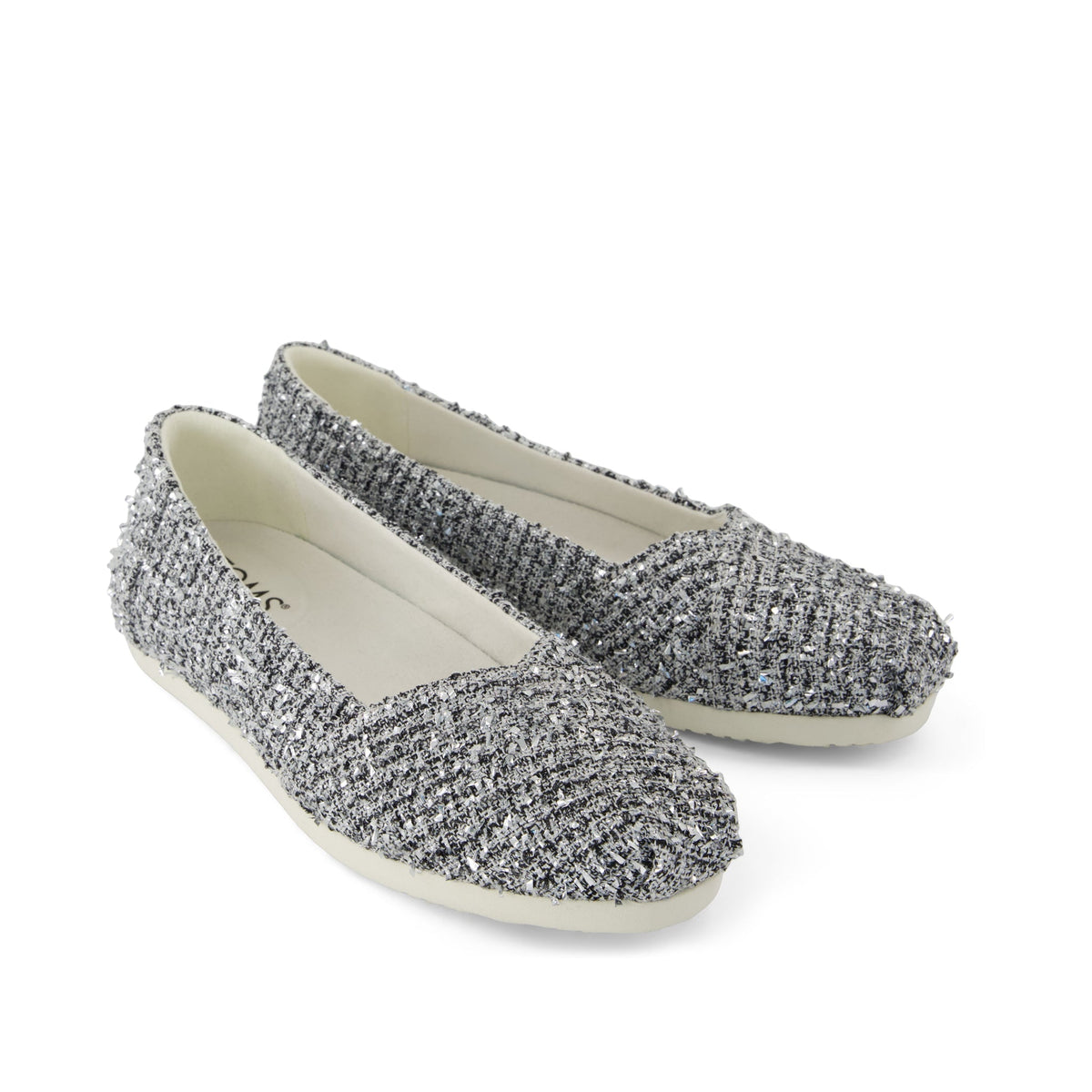 Alpargata Ballet Flat - Metallic Boucle Front View