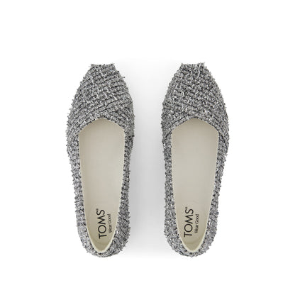 Alpargata Ballet Flat - Metallic Boucle Top View