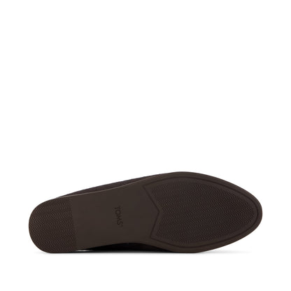 Amelia Mule - Chocolate Brown Hair Leather Bottom Sole View