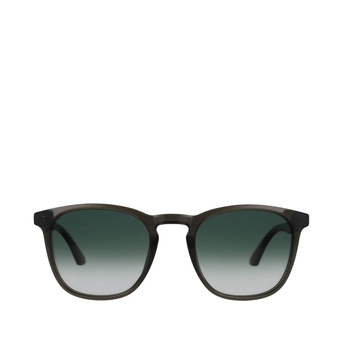 Silas Traveler Sunglasses - Forest Green Tortoise-Deep Olive Gradient Front View