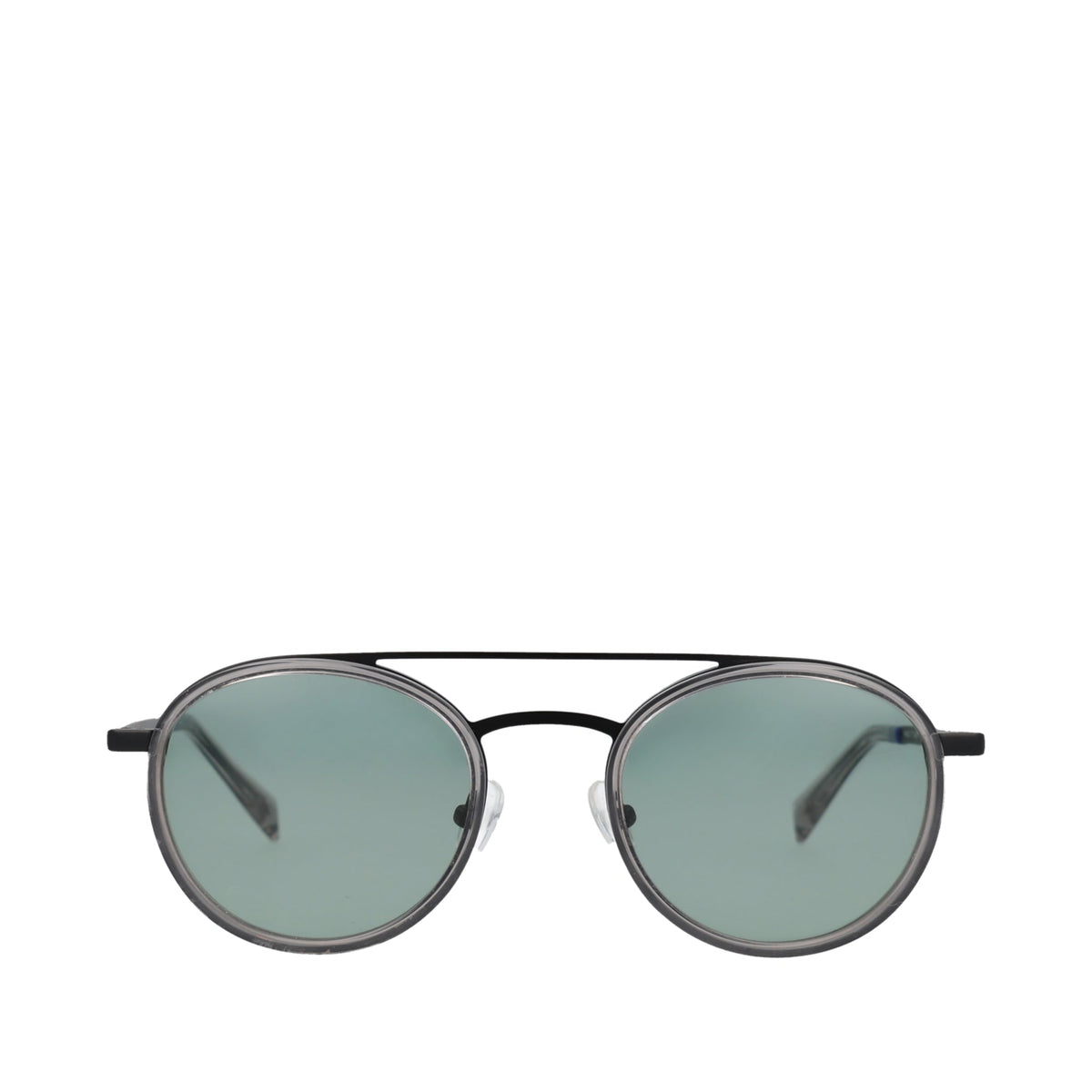Sol Handcrafted Sunglasses - Silver-Grey Front View