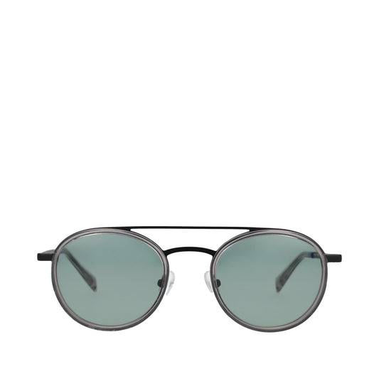 Sol Handcrafted Sunglasses - Silver-Grey Front View