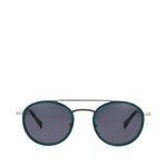 Sol Handcrafted Sunglasses - Ocean Blue-Grey Front View
