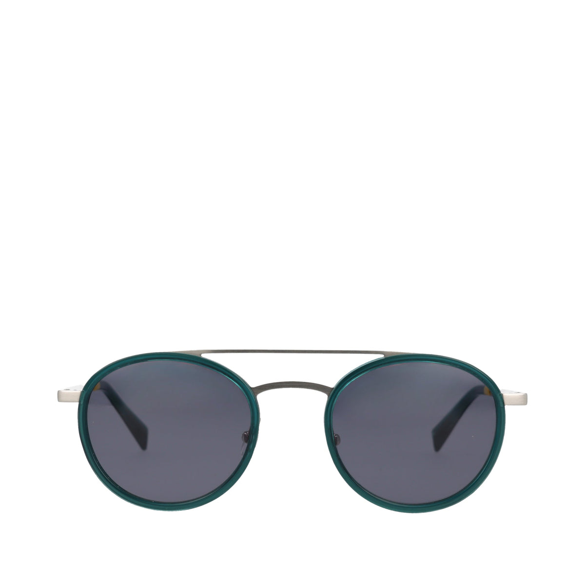 Sol Handcrafted Sunglasses - Ocean Blue-Grey Front View
