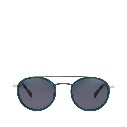Sol Handcrafted Sunglasses - Ocean Blue-Grey Front View