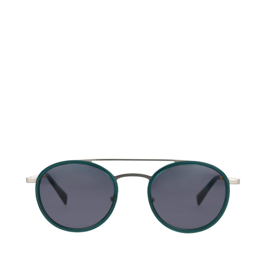 Sol Handcrafted Sunglasses - Ocean Blue-Grey Front View