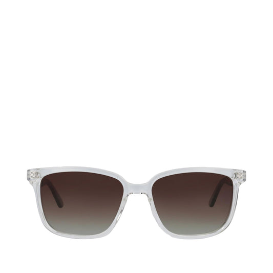 Briar Traveler Sunglasses - Clear-Brown Front View