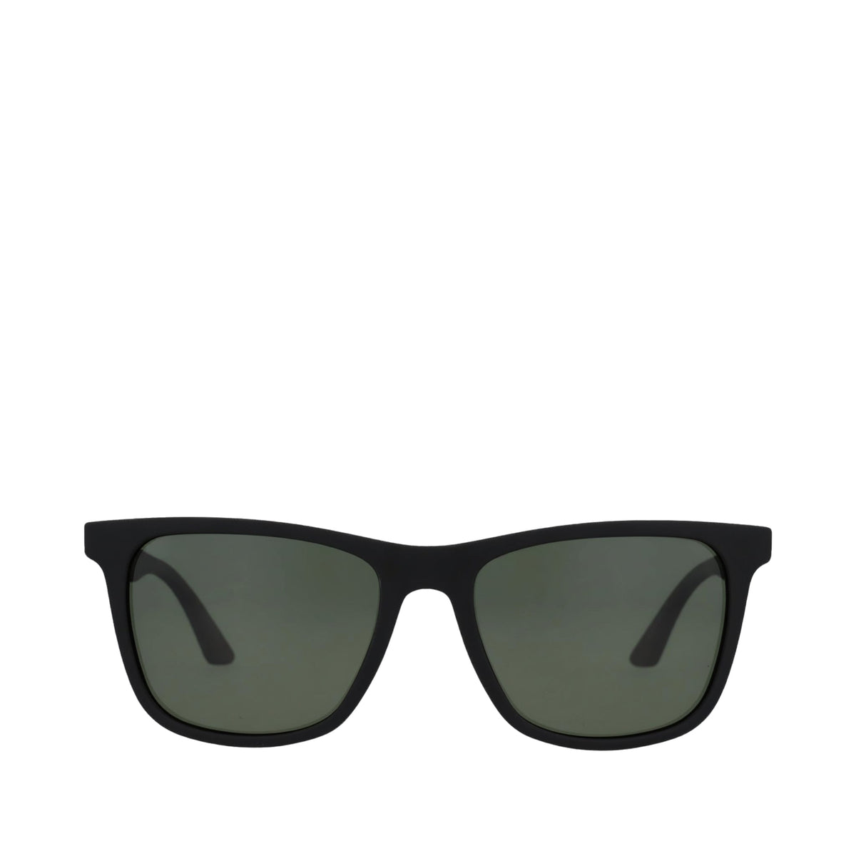 Roman Traveler Sunglasses - Black-Bottle Green Front View