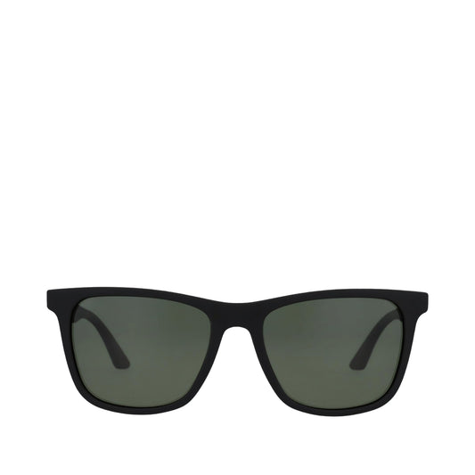 Roman Traveler Sunglasses - Black-Bottle Green Front View