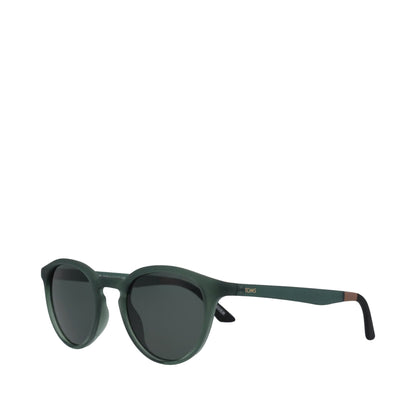 Jasper Traveler Sunglasses - Spruce Crystal-Bottle Green Side Angle View