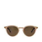 Jasper Traveler Sunglasses - Shiny Oatmilk-Brown Front View