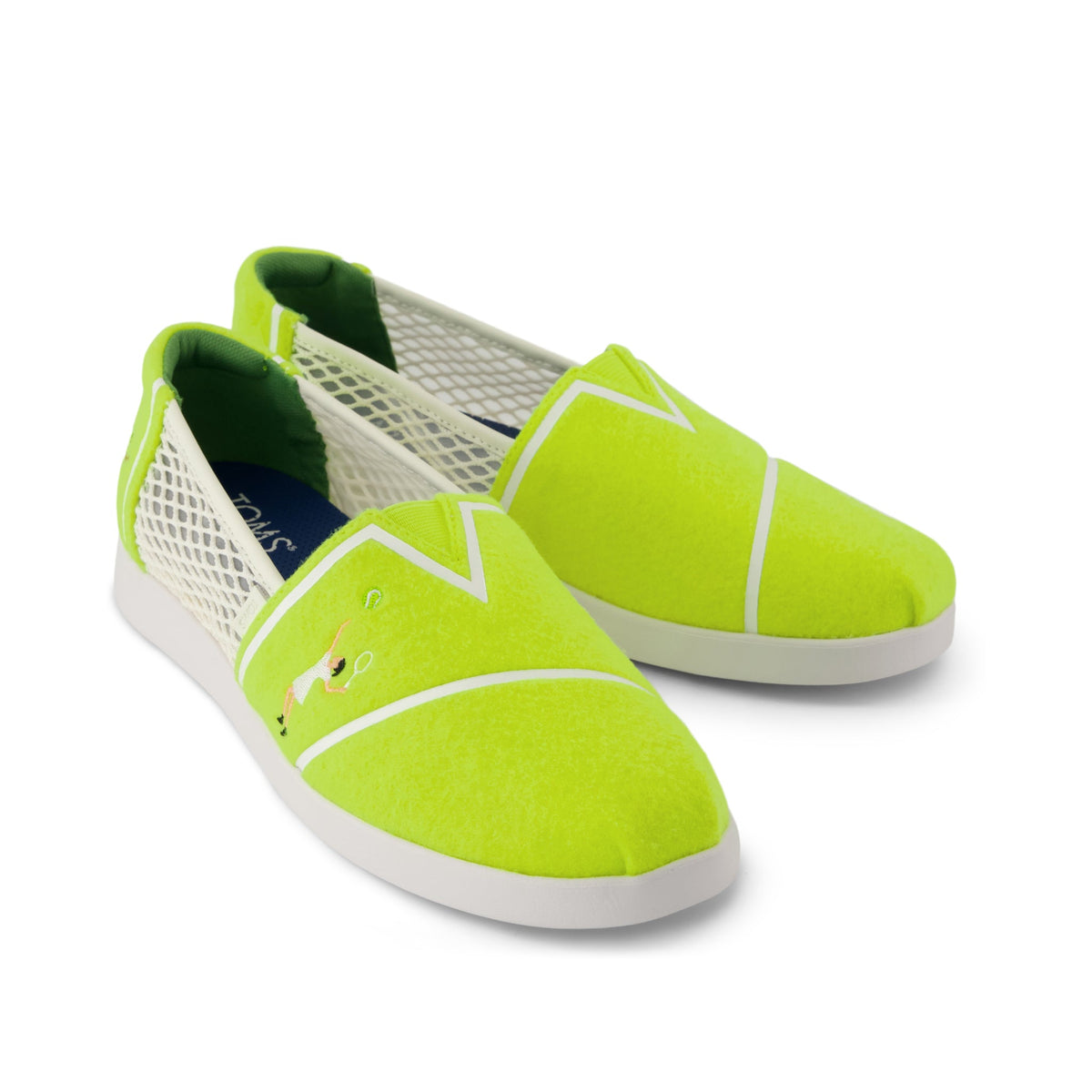 Alpargata Plus - Neon Yellow Tennis Felt Front View
