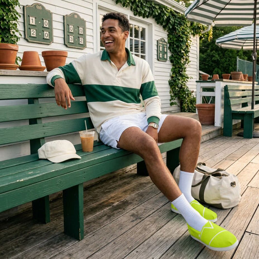 On model image of the tennis felt Alp FWD