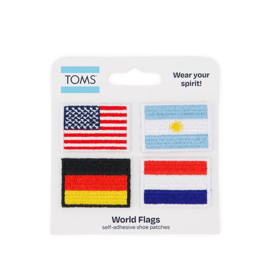 World Flags United States, Argentina, Germany, Netherlands Patches - Multi Front View