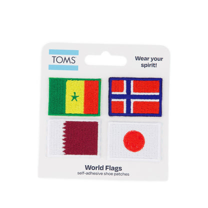 World Flags Senegal, Norway, Qatar, Japan Patches - Multi Front View