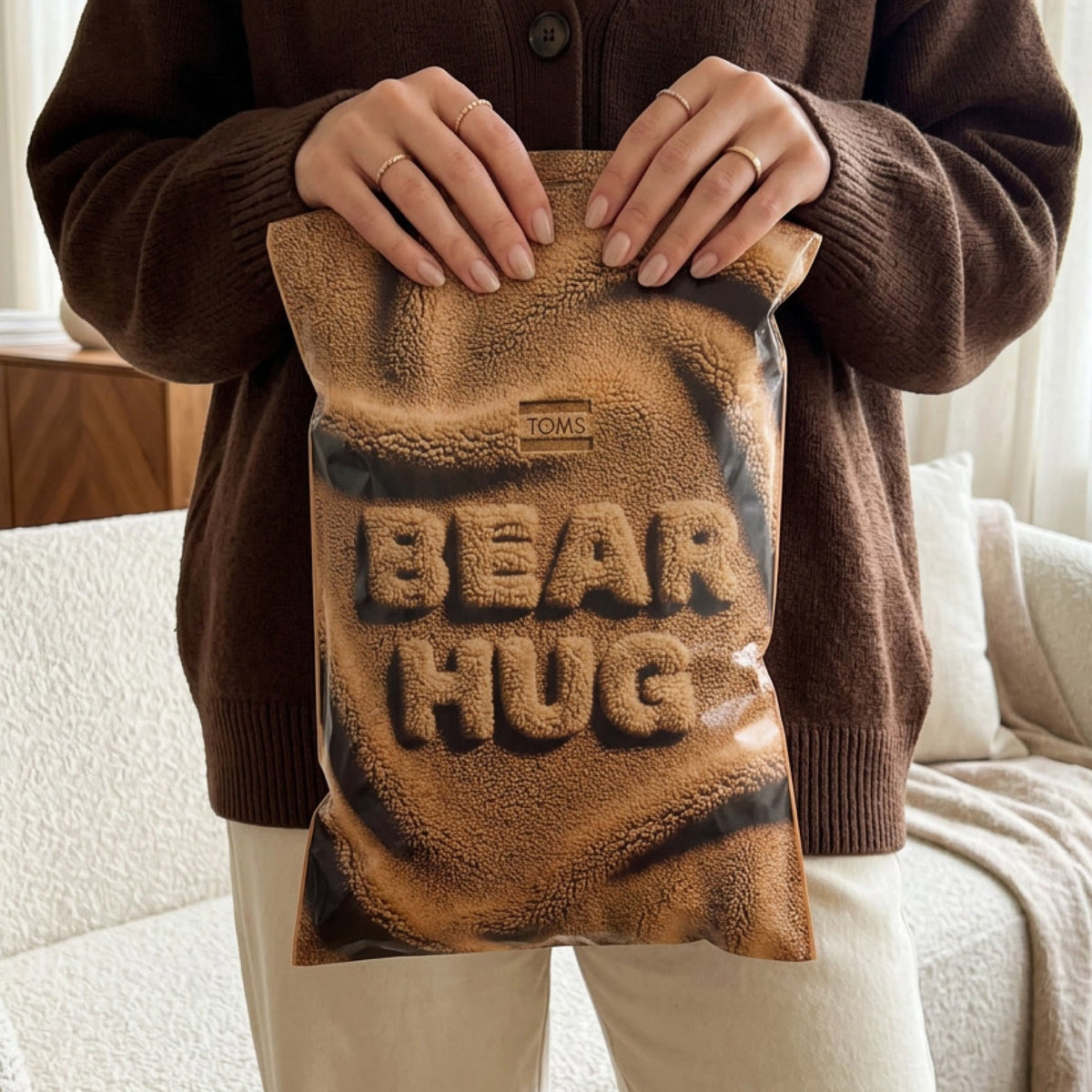 Womens Alpargata Classic Mystery Bag Faux Shearling Teddy Bear