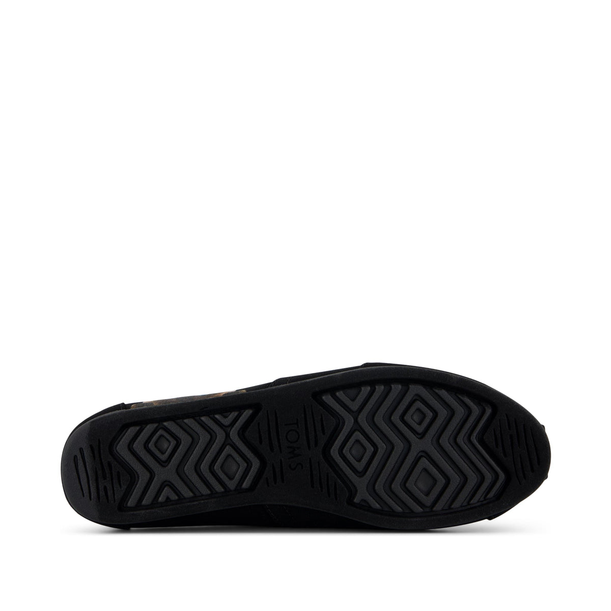 Alpargata Classic - Black Recycled Canvas Cat Print Bottom Sole View