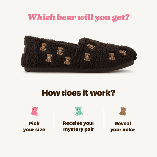 Womens Alpargata Classic Mystery Bag Faux Shearling Teddy Bear