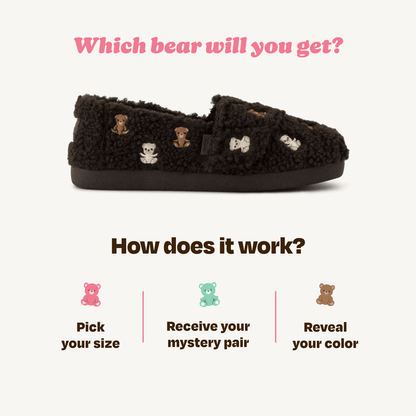 Mystery Bag Faux Shearling Teddy Bear Alpargata Classic Kids Shoe